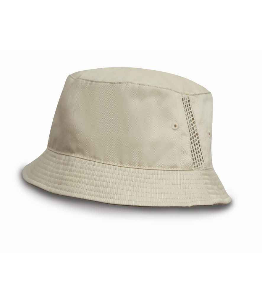 Result Deluxe Washed Cotton Bucket Hat - Natural (RC045)