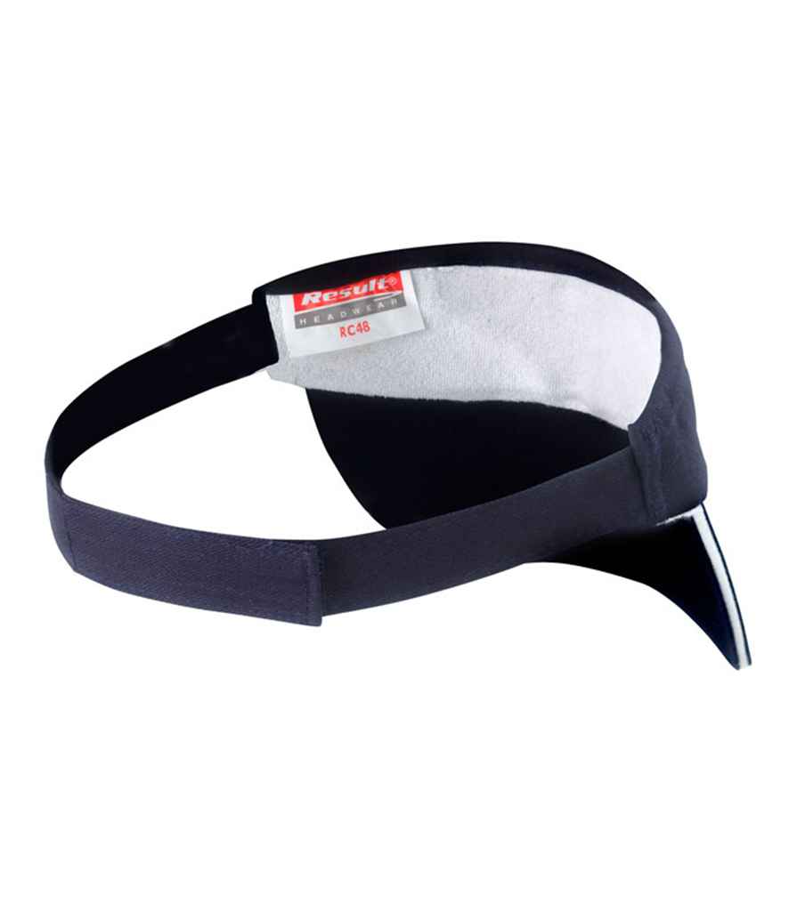 Result Herringbone Sun Visor - Navy/White (RC048)