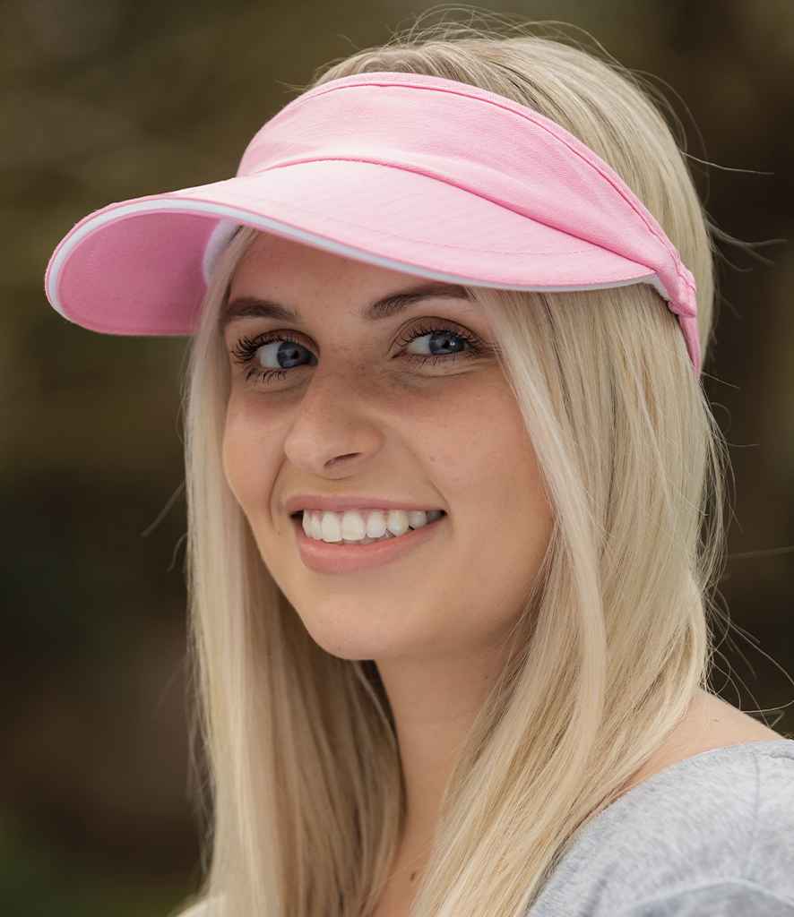Result Herringbone Sun Visor - Pink/White (RC048)