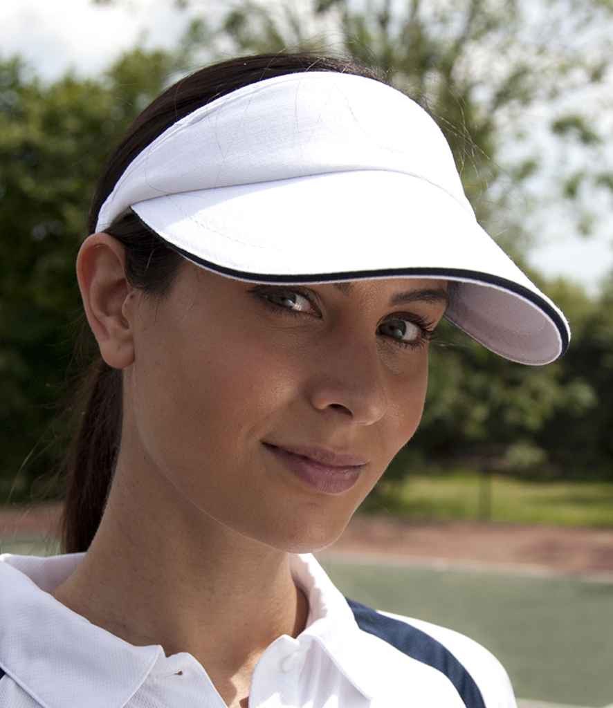 Result Herringbone Sun Visor - White/Navy (RC048)