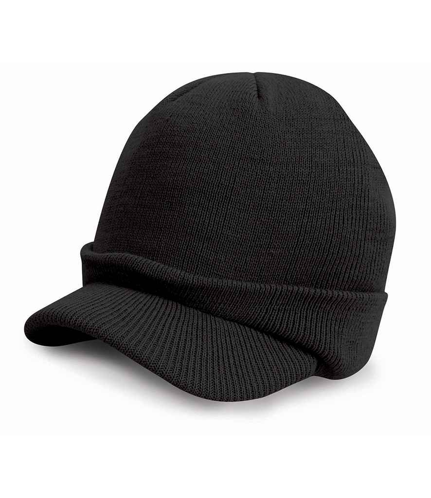Result Esco Army Knitted Hat - Black (RC060)