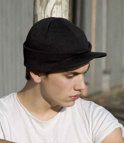 Result Esco Army Knitted Hat - Black (RC060)
