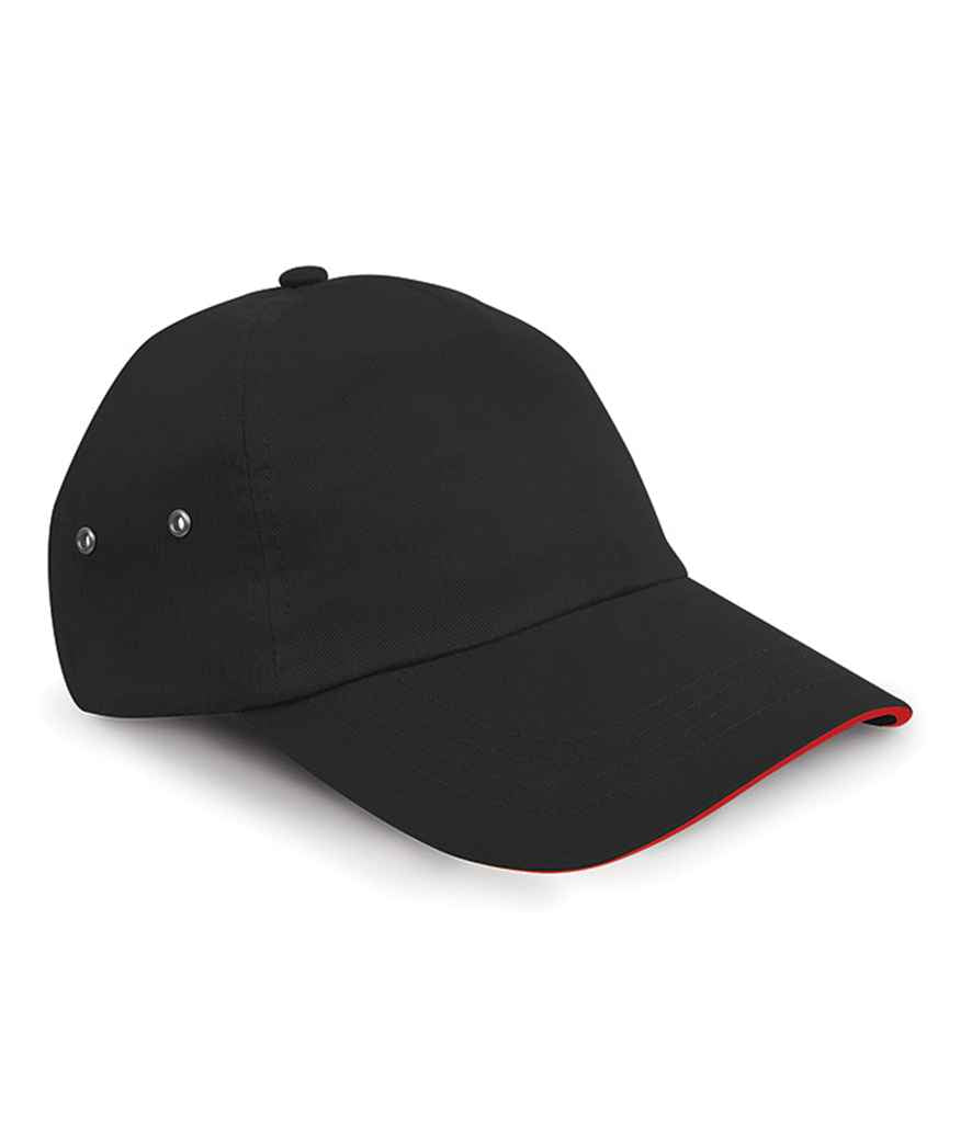 Result Plush Cotton 5 Panel Cap - Black (RC072)