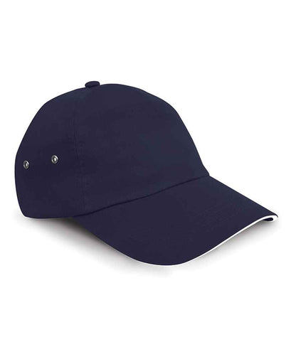 Result Plush Cotton 5 Panel Cap - Navy (RC072)