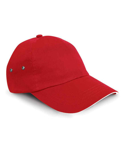 Result Plush Cotton 5 Panel Cap - Red (RC072)