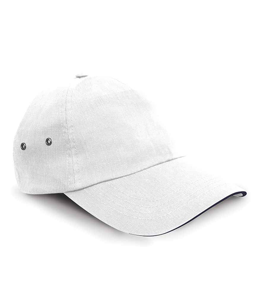 Result Plush Cotton 5 Panel Cap - White (RC072)