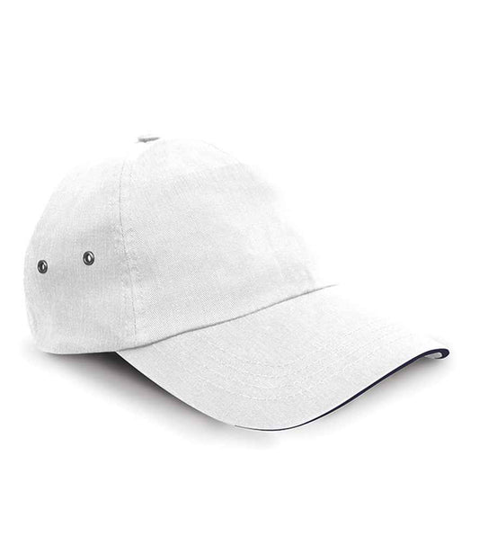 Result Plush Cotton 5 Panel Cap - White (RC072)