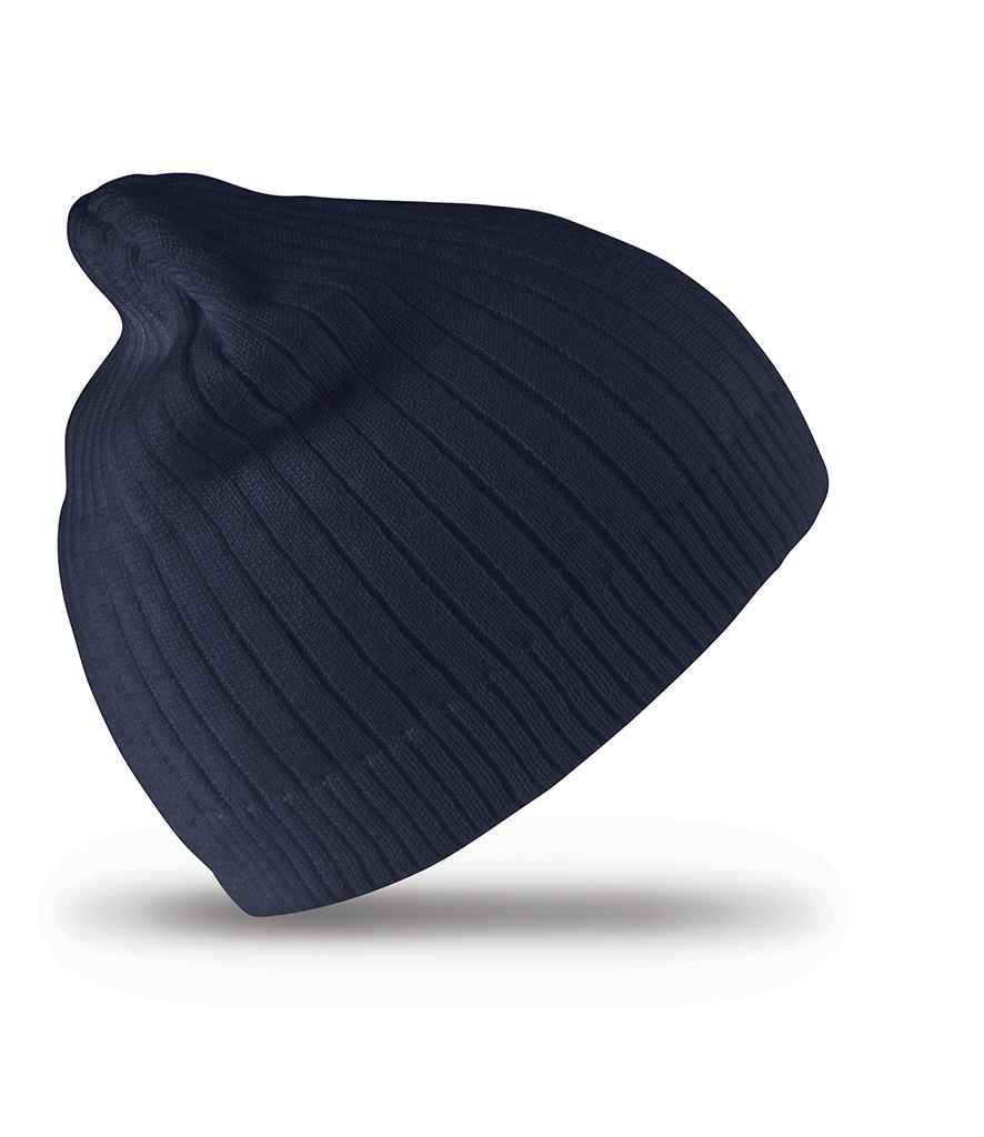 Result Cotton Knitted Beanie - Navy (RC074)