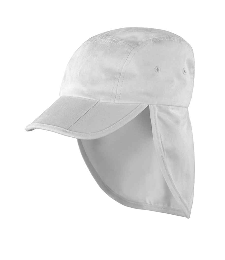 Result Kids Fold Up Legionnaires Cap - White (RC076B)