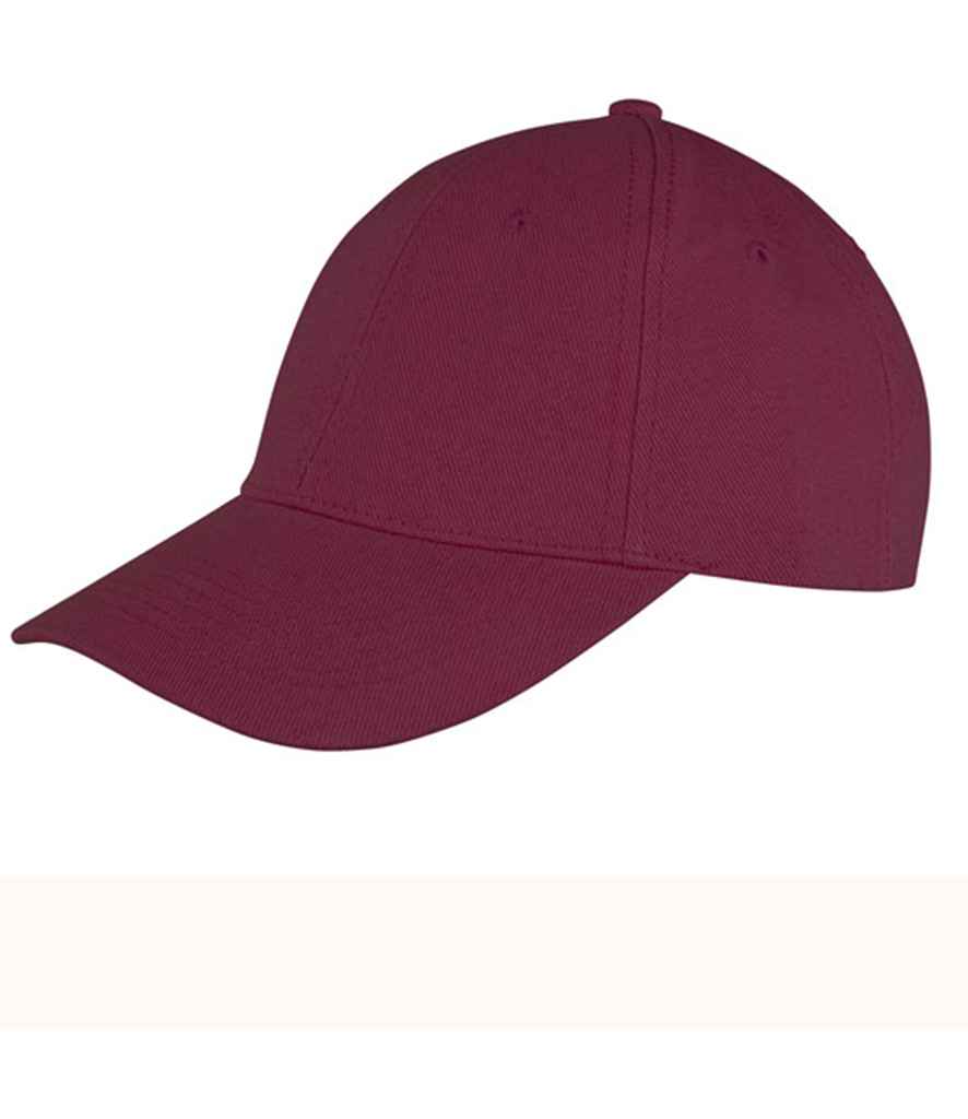 Result Memphis Brushed Cotton Cap - Burgundy (RC081)