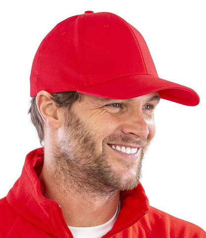 Result Memphis Brushed Cotton Cap - Red (RC081)