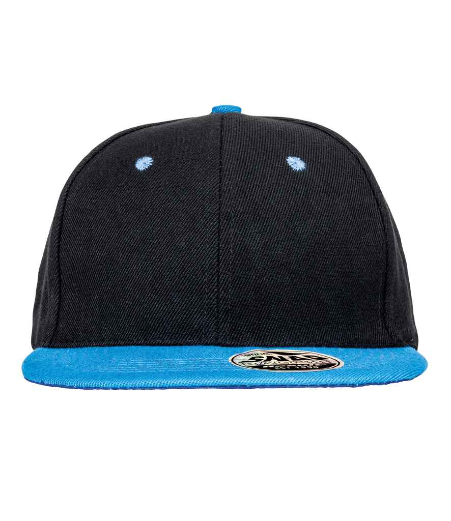 Result Contrast Bronx Snapback Cap - Black/Azure (RC082)