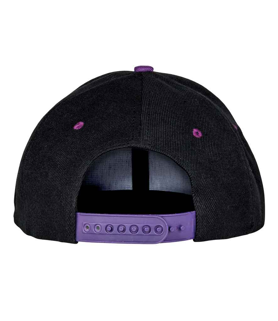 Result Contrast Bronx Snapback Cap - Black/Purple (RC082)