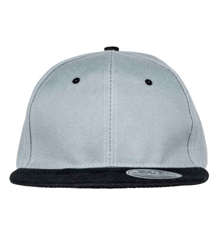 Result Contrast Bronx Snapback Cap - Heather Grey/Black (RC082)