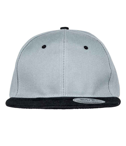 Result Contrast Bronx Snapback Cap - Heather Grey/Black (RC082)