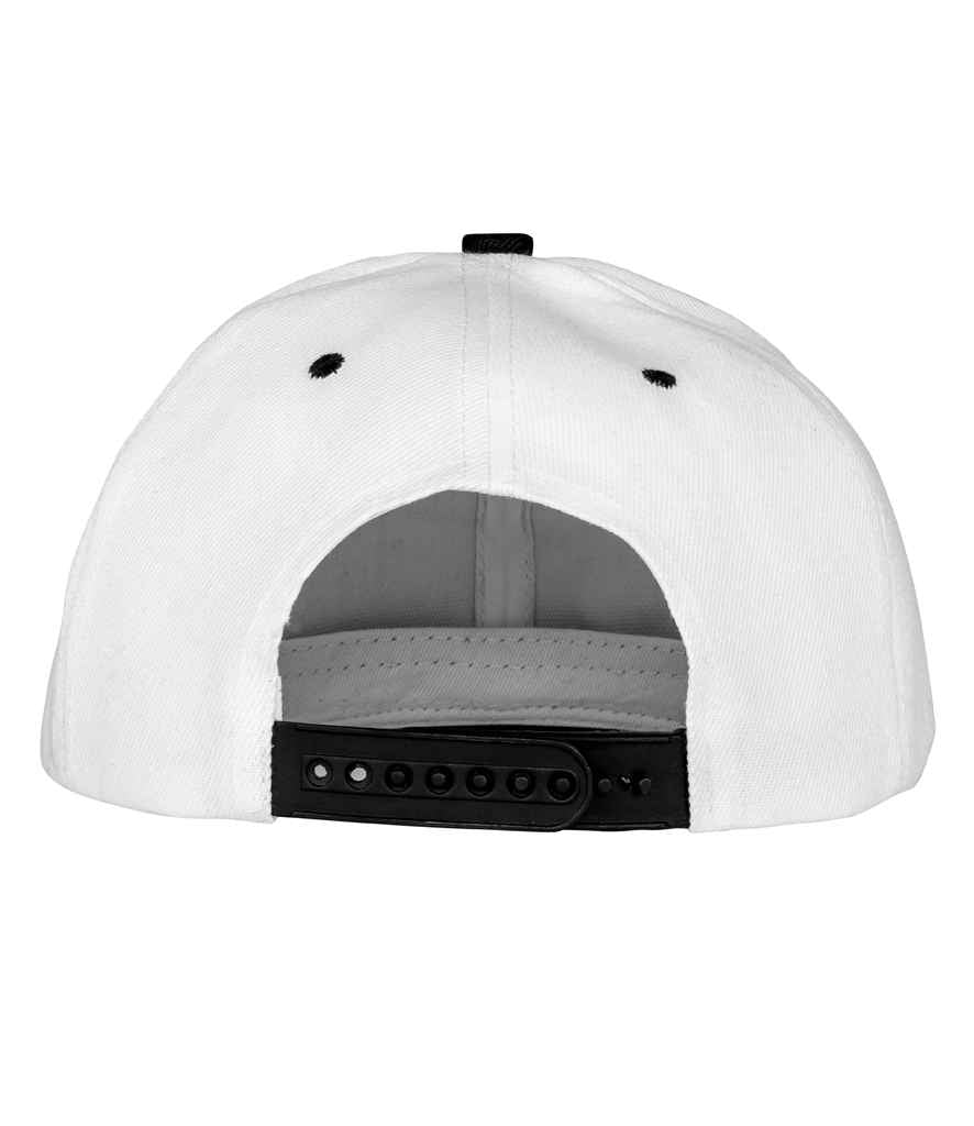 Result Contrast Bronx Snapback Cap - White/Black (RC082)