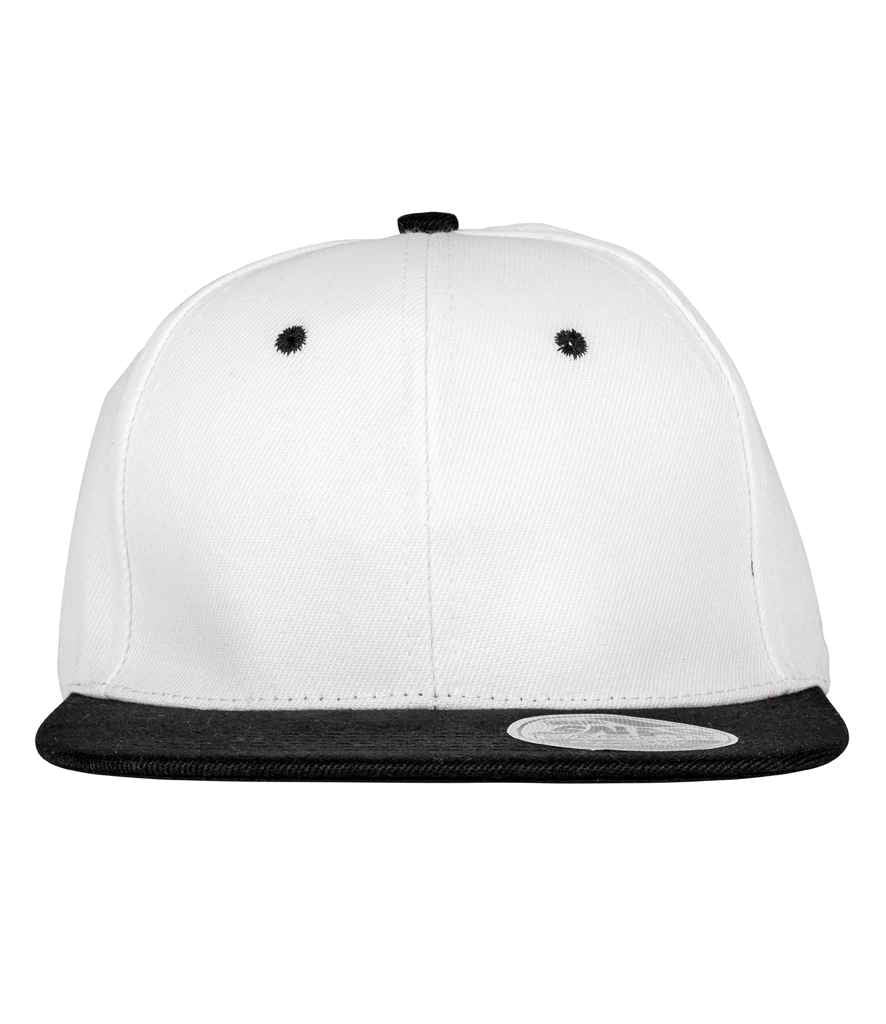 Result Contrast Bronx Snapback Cap - White/Black (RC082)