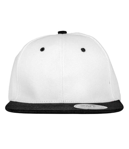 Result Contrast Bronx Snapback Cap - White/Black (RC082)