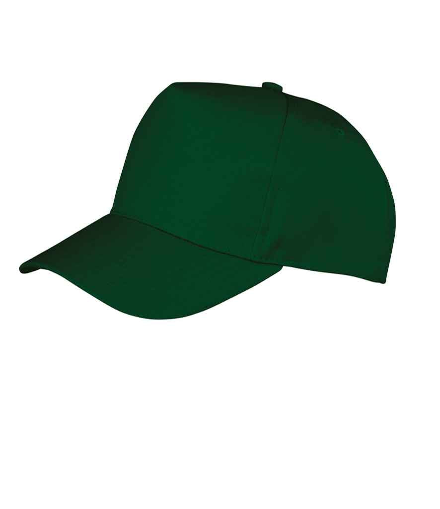 Result Kids Boston 5 Panel Printers Cap - Bottle Green (RC084B)