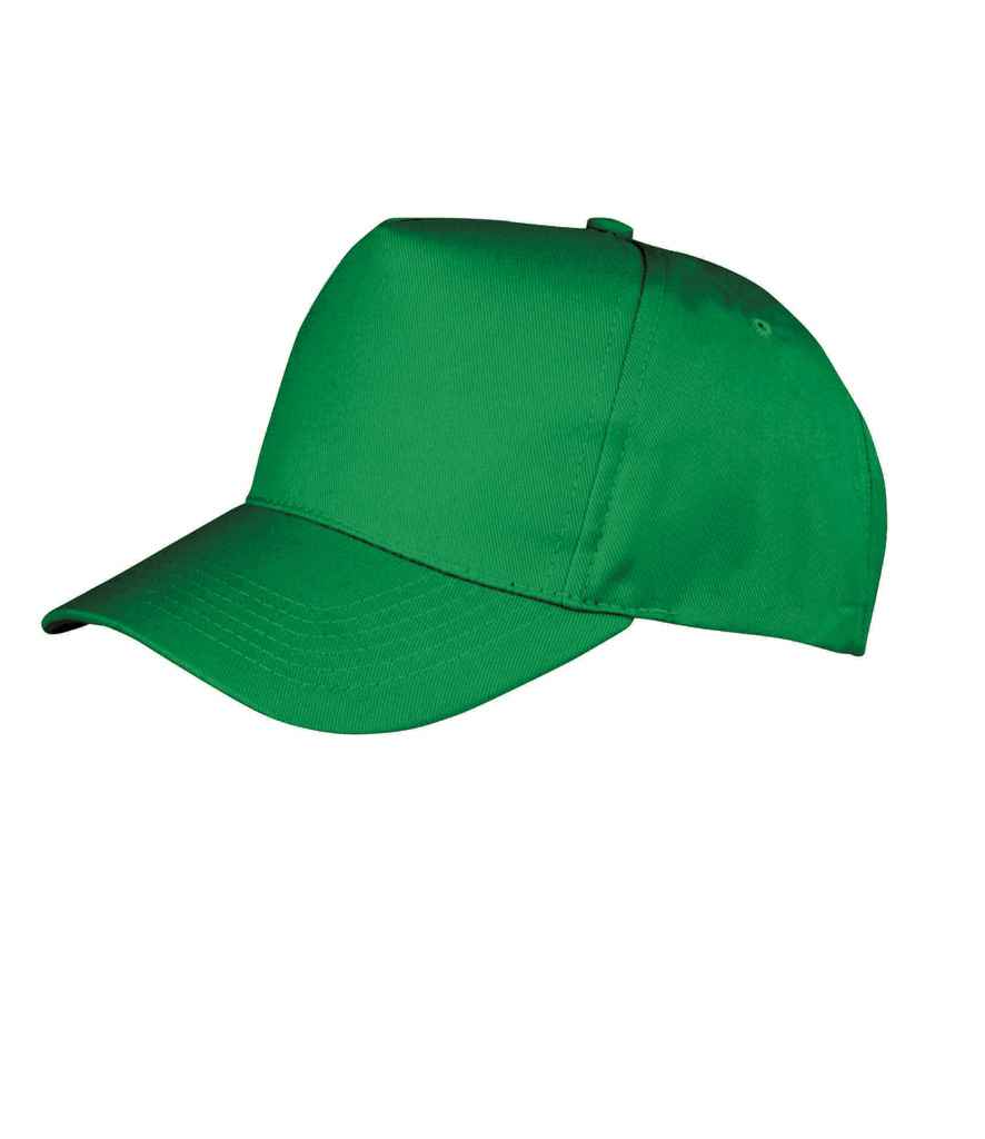 Result Kids Boston 5 Panel Printers Cap - Kelly Green (RC084B)