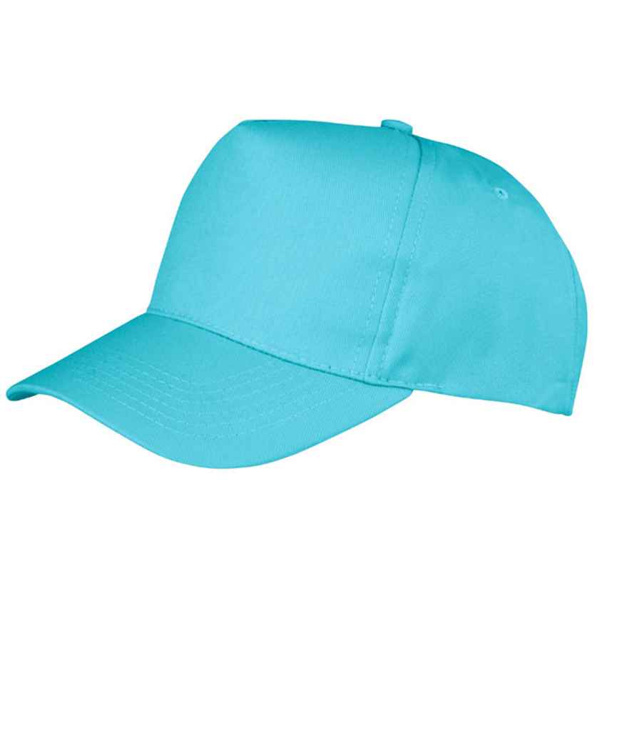 Result Boston 5 Panel Printers Cap - Aqua (RC084)