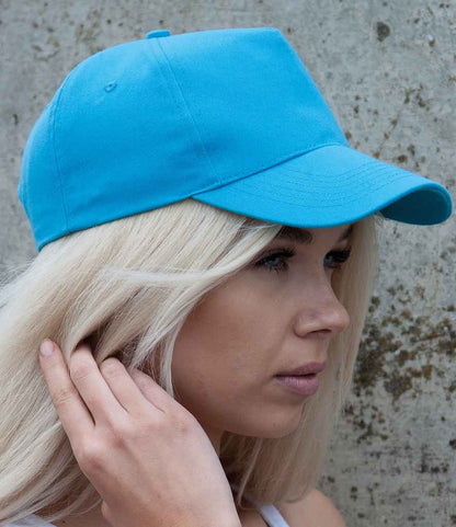 Result Boston 5 Panel Printers Cap - Aqua (RC084)