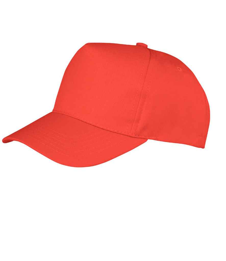 Result Boston 5 Panel Printers Cap - Red (RC084)