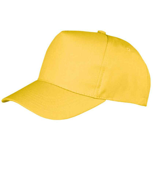 Result Boston 5 Panel Printers Cap - Yellow (RC084)