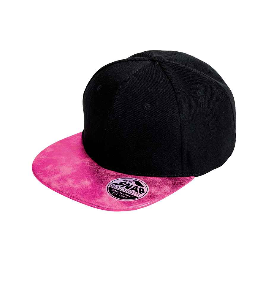 Result Bronx Glitter Snapback Cap - Black/Pink (RC087)