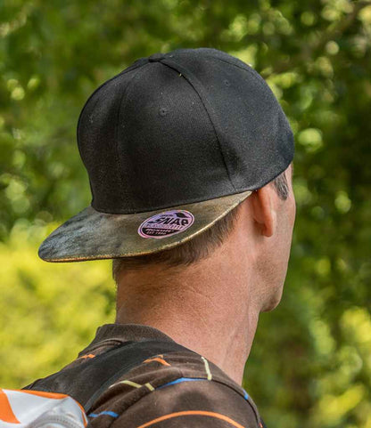 Result Bronx Glitter Snapback Cap - Black/Gold (RC087)