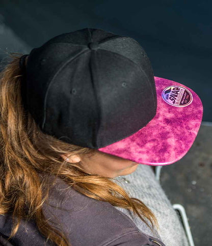 Result Bronx Glitter Snapback Cap - Black/Pink (RC087)