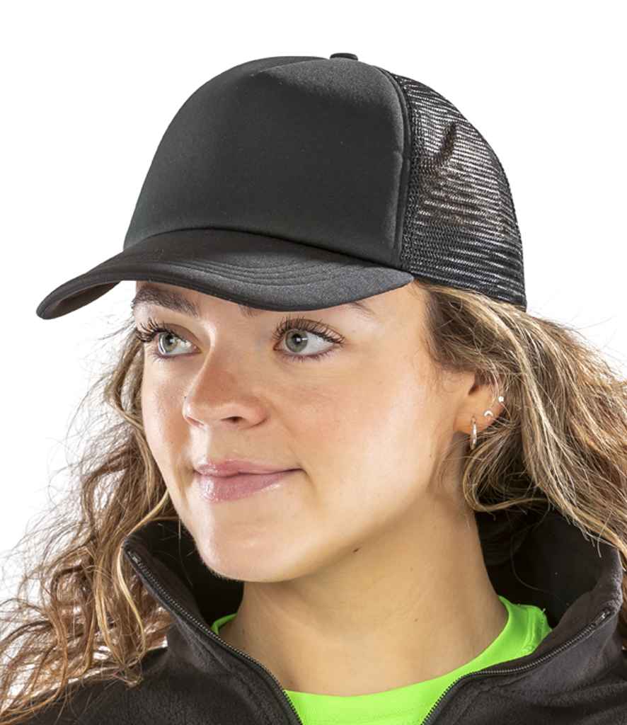 Result Core 1/2 Mesh Truckers Cap - Black (RC089)