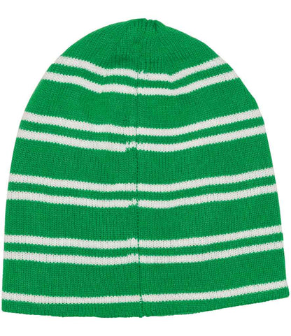 Result Team Reversible Beanie - Kelly Green/White (RC354)