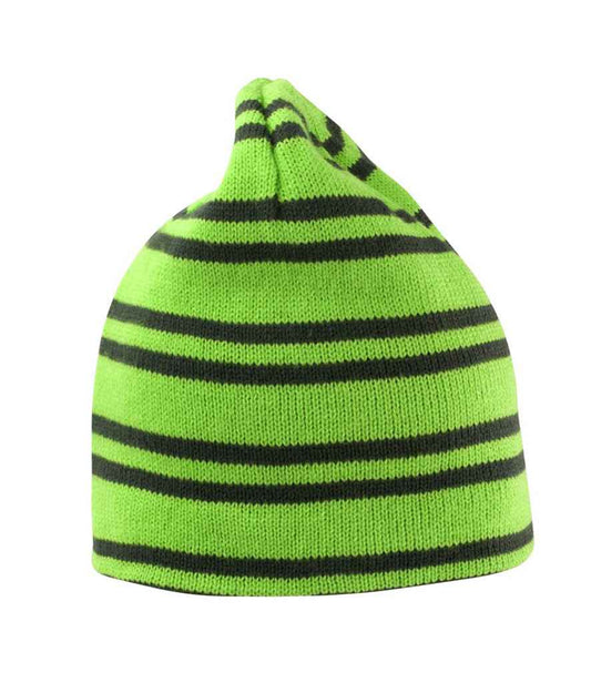 Result Team Reversible Beanie - Lime Green/Grey (RC354)