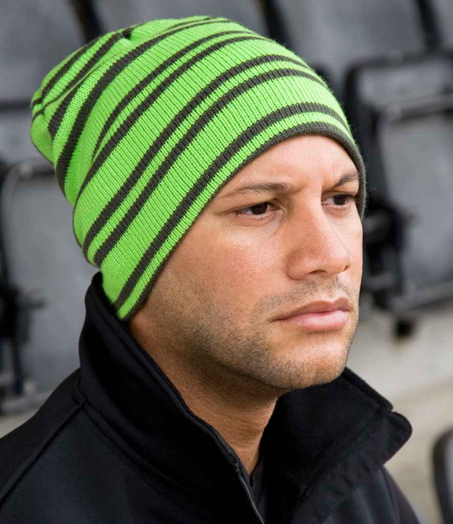 Result Team Reversible Beanie - Lime Green/Grey (RC354)