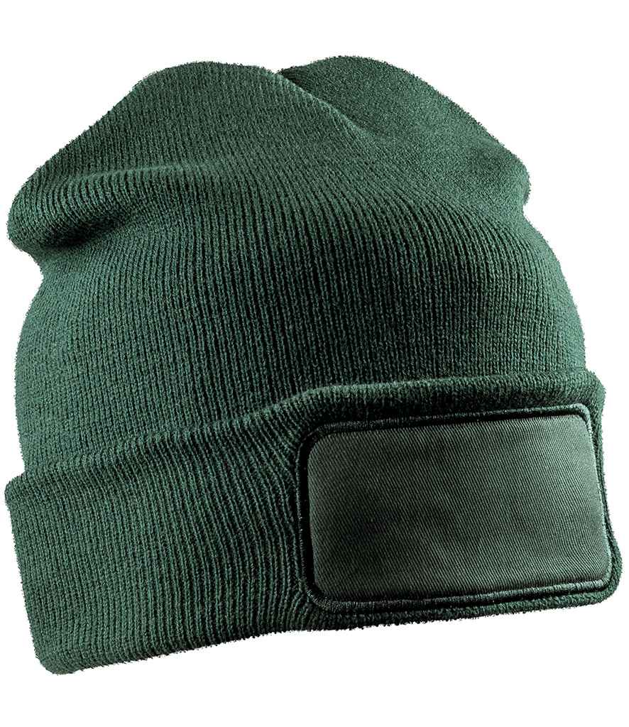 Result Genuine Recycled Double Knit Printers Beanie - Bottle Green (RC927)