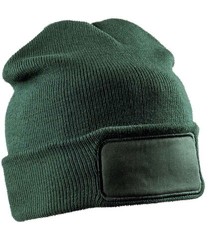 Result Genuine Recycled Double Knit Printers Beanie - Bottle Green (RC927)