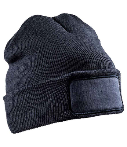 Result Genuine Recycled Double Knit Printers Beanie - Navy (RC927)