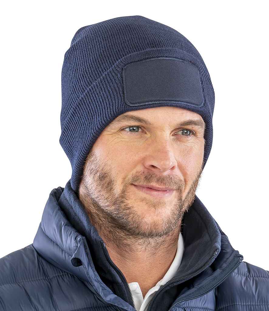 Result Genuine Recycled Double Knit Printers Beanie - Navy (RC927)