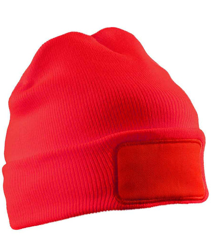 Result Genuine Recycled Double Knit Printers Beanie - Red (RC927)
