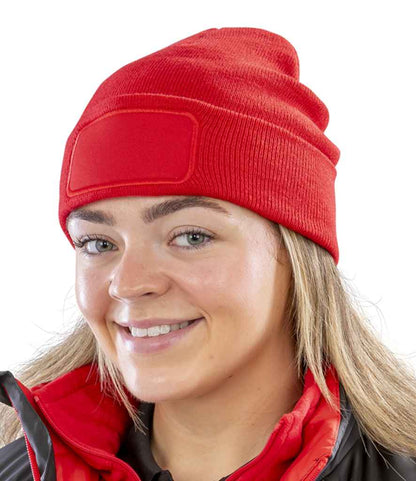 Result Genuine Recycled Double Knit Printers Beanie - Red (RC927)
