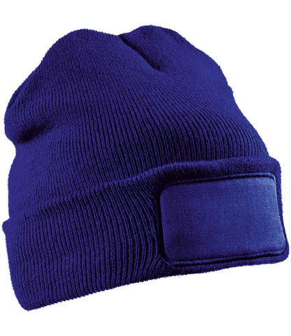 Result Genuine Recycled Double Knit Printers Beanie - Royal Blue (RC927)