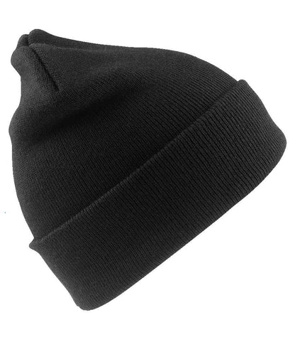 Result Genuine Recycled Woolly Ski Hat - Black (RC929)