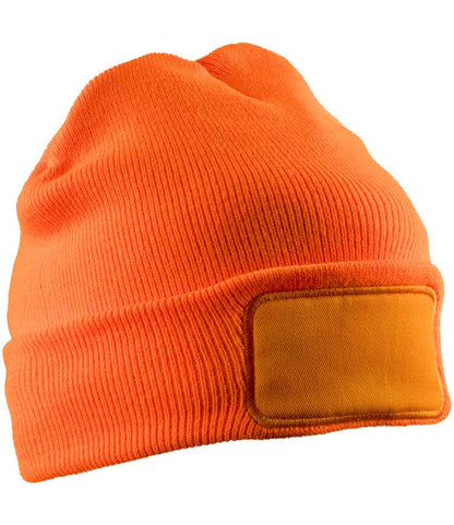 Result Genuine Recycled Thinsulate™ Printers Beanie - Fluorescent Orange (RC934)