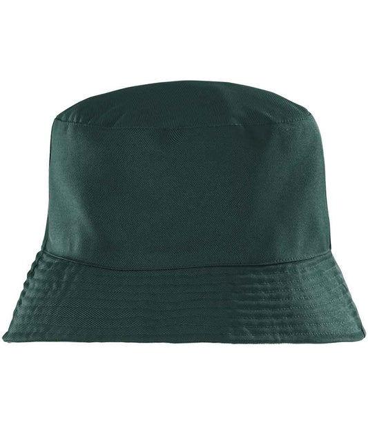 Result Genuine Recycled Core Reversible Bucket Hat - Bottle Green/White (RC985)