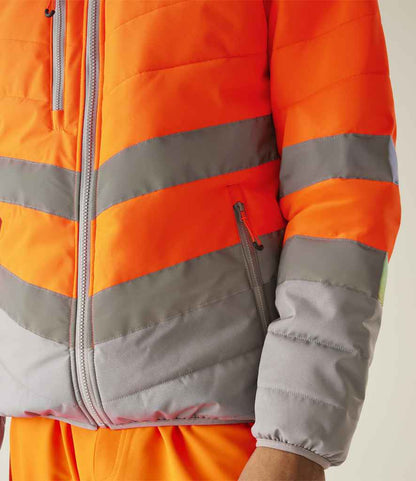Regatta High Visibility Two Tone Thermal Baffle Jacket (RG548)