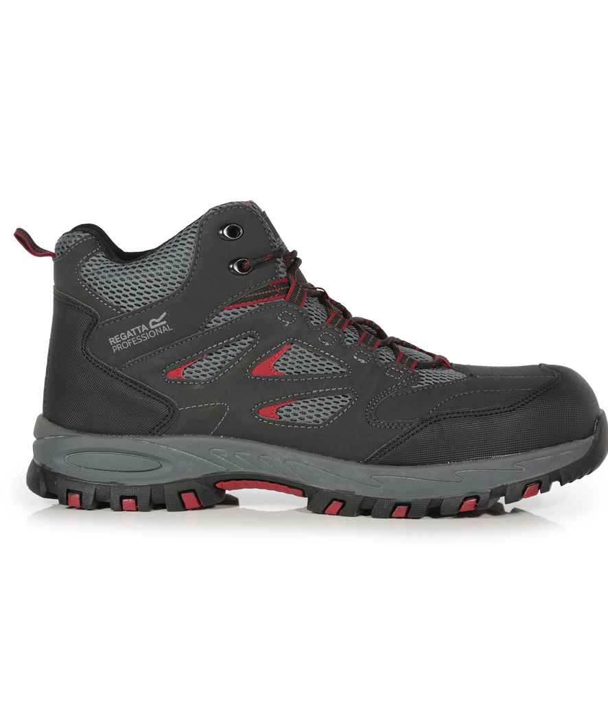 Regatta Safety Footwear Regatta Safety Footwear Mudstone S1P Safety Hikers - Ash/Rio Red (RG593)