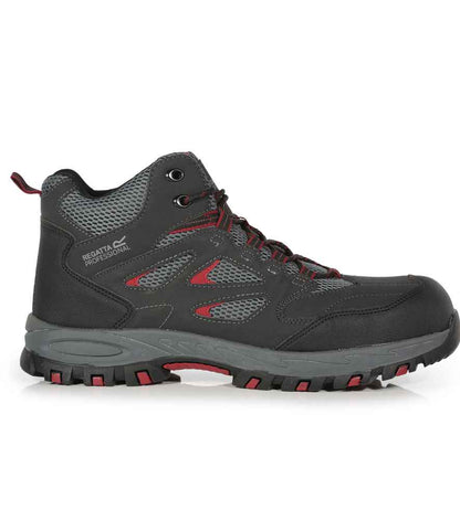Regatta Safety Footwear Regatta Safety Footwear Mudstone S1P Safety Hikers - Ash/Rio Red (RG593)