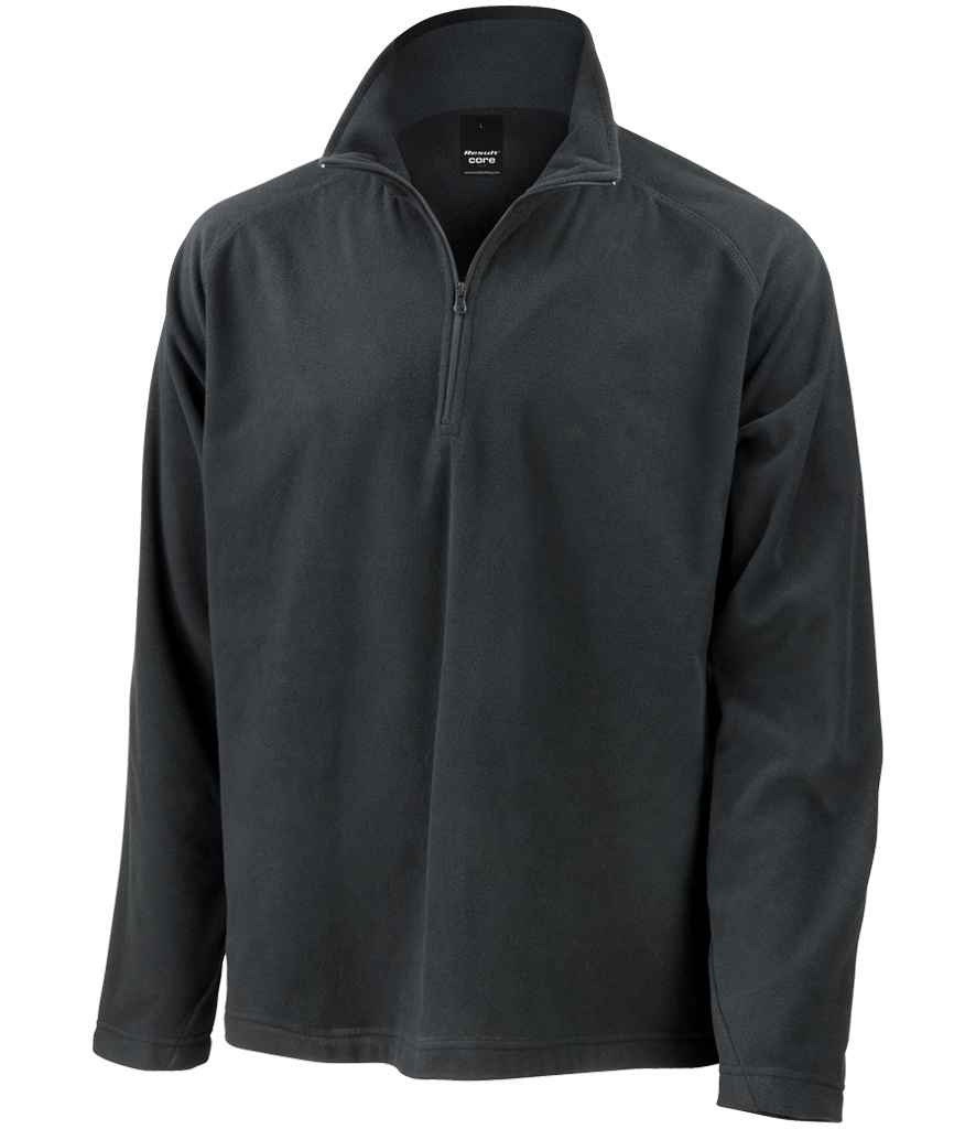 Result Core Zip Neck Micro Fleece - Black (RS112)