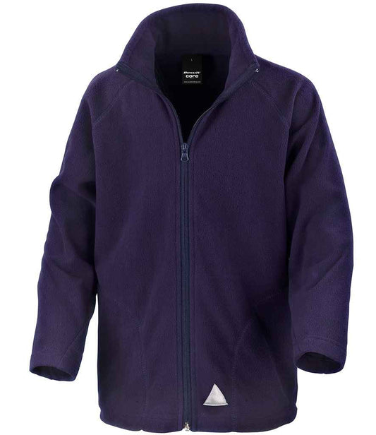 Result Core Kids/Youths Micro Fleece Jacket - Navy (RS114B)